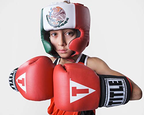 Title Boxing Amateur Competition Headgear (w/Cheeks) - Boxing Headgear, MMA Headgear, Sparring Gear, Headgear Boxing Sparring, Boxing Head Gear, Sparring Headgear, Muay Thai Headgear - color: Mexico, size: Small