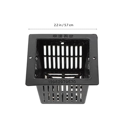 Yardwe 20pcs Planting Mesh Net Cup Square Plant Net Pots Plant Basket for Hydroponics Aquaponics Orchids - size: 20PCS