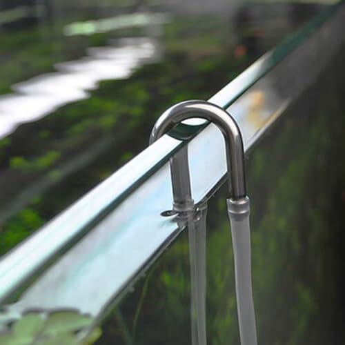 2 Pcs Stainless Steel Aquarium U Shape Tubes Fish Tank CO2 Diffuser Tubes Aquarium Air Pump Connectors for Aquarium Connecting Air Line