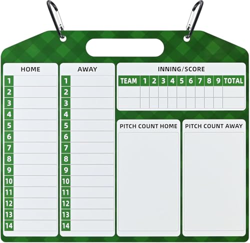 Magnetic Baseball Lineup Board, Double Sided Coaching Whiteboards, Dry Erase Coaching Lineup Boards, Baseball Lineup Board for Dugout
