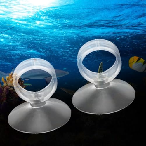 20 Pcs Silicone Aquarium Suction Cups Leak-Proof Glass Surface Mount Sucker Holder for Air Pump Tubes, Fish Tank Tube Clip for 4mm/6mm Pipes(16mm) - size: 16mm