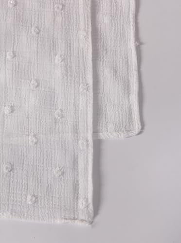 Chiffon Dotted Hijab Scarf for Women, Lightweight Textured Head Wrap Shawl,Soft Muslim Headscarf for Spring Fall - color: Mcmqxf2531-1#white