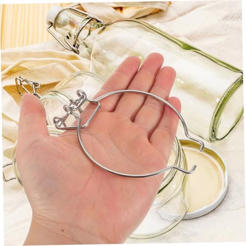 COLLBATH 6pcs Wire Clamps for Mason Jars Airtight Lid Glass Jar Holders and Easy to Use Kitchen Storage Accessories for Canning and Preserving