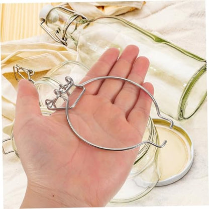 COLLBATH 6pcs Wire Clamps for Mason Jars Airtight Lid Glass Jar Holders and Easy to Use Kitchen Storage Accessories for Canning and Preserving