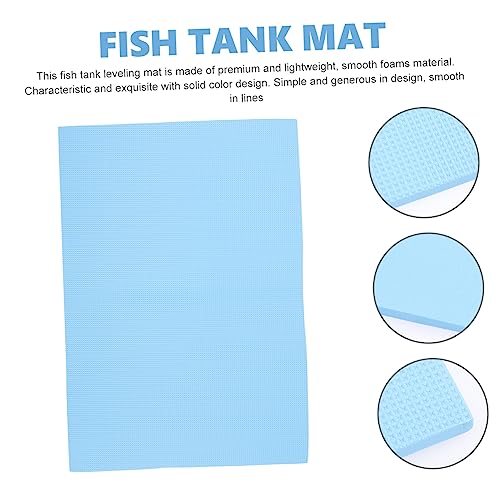 POPETPOP Fish Tank Pad Bottom Reptile Supplies Washable Black Terrarium Pad Fish Tank Cushioning Mat Turtle Tanks Fish Tank Leveling Mat Fish Aquarium Accessories Waterproof - Blue Foam - color: Blue
