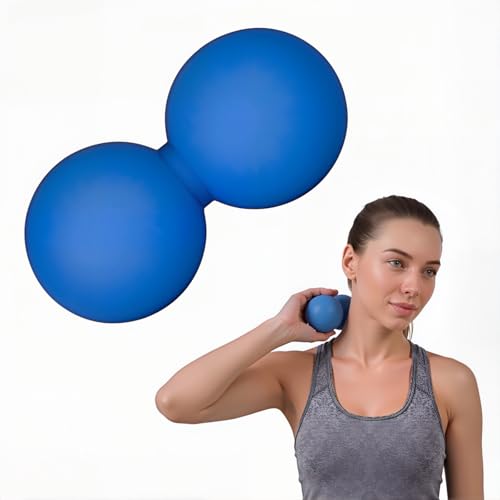 Peanut Massage Ball for Myofascial Release, Silicone Massager | Silicone, Latex-Free, Deep Tissue Massage Tool, for Neck, Back, Shoulders, Hips, Legs, Post-Workout Recovery, Travel Portable