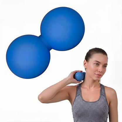 Peanut Massage Ball for Myofascial Release, Silicone Massager | Silicone, Latex-Free, Deep Tissue Massage Tool, for Neck, Back, Shoulders, Hips, Legs, Post-Workout Recovery, Travel Portable