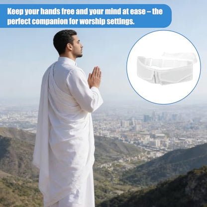 Ihram Belt for Men,Multi-Pocket Adjustable Waist Bag,Ideal for Ihram for Umrah Men,Umrah Essentials