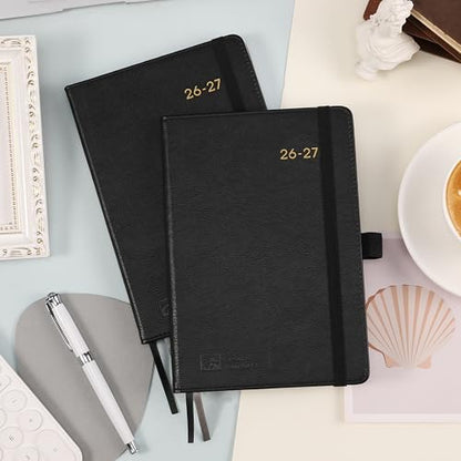 2026-2027 Planner - Academic Planner 2026-2027 Weekly Monthly Planner, July 2026 - June 2027, 5.7'' x 8.4'', Thick Paper, Leather Cover, Pen Holder, Back Pocket, Perfect Daily Organizer - Black - color: Black