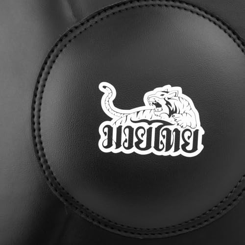 YOKKAO Belly Pad - Leather | Heavy-Duty Padding | Produced at Factory, Thailand | Muay Thai | 5 Colors - color: Black