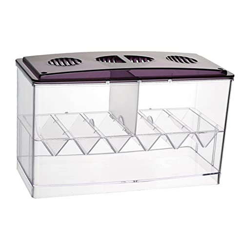 Aquarium Breeding Box Hatchery Newborn Tank 3-Chamber Acrylic Guppy Fry Isolator 8.54x3.94x5.12inch