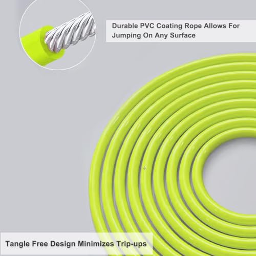 HEREROPE 1/4LB Weighted Jump Rope for Speed, Cardio, Boxing & Workout, Skipping Rope with Ball-bearing, Comfortable & Ergonomic Grip, Tangle Free Cable, Jump Ropes for Men Women Fitness - size: ‎M - 8'4 (User Height 5'4.5" - 5'7")