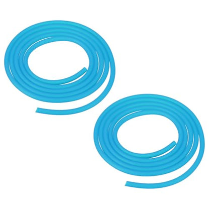 Aquarium Airline Tubing, 5/32"(4mm) ID x 1/4"(6mm) OD 4.9ft PVC Flexible Tube, (2Pcs, Blue), Intended for Fish Tank Air Pump/Aquarium/Garden/Terrarium Pond - color: Blue