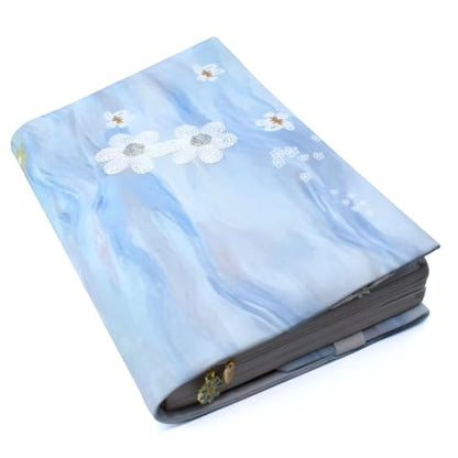 BLBMH 5x8 Book Cover | Handmade Non-Stretch Fabric Sleeve with Bookmark | for Paperback Bible Journal | Privacy Reading Gift for Women - Flower B - color: Flower B