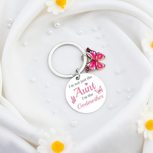 isiyu Godmother Gifts God Mother Proposal Gift Cross Keychain Christian Bible Verse for Women God Mom Religious Inspirational Faith Keychain Gift