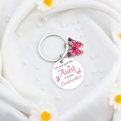 isiyu Godmother Gifts God Mother Proposal Gift Cross Keychain Christian Bible Verse for Women God Mom Religious Inspirational Faith Keychain Gift