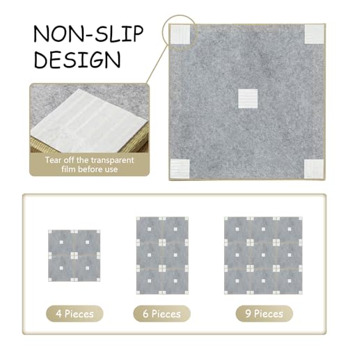 HAGiHARA Japanese Tatami Mat, Patchwork Tatami Floor Mats, 64" x 64" Foldable Square with Non-Slip Design for Bedroom, Crawling and Yoga, Made of Rush Grass, Igusa(Without Edge/4 Picecs) - size: 4pieces