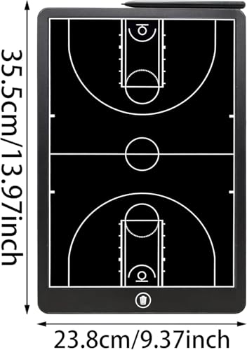 Basketball Magnetic Coaching Board –16" Professional Basketball Tactics Board & Basketball Clipboard for Coaches, Magnetic Player Number Magnets, Dry Erase, Carrying Case