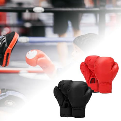 2 Pair Boxing Gloves Punching Bag Gloves Hands Protection Comfortable Punch Mitts Sparring Gloves PU Leather for Grappling - size: Adults