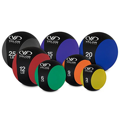 Valor Fitness 무게감 있는 의료용 볼 휴대용 고무 중간 볼 무게 코어 밸런스 복부 운동 장비 홈 체육관 운동 - color: 9.1kg(20파운드) 볼