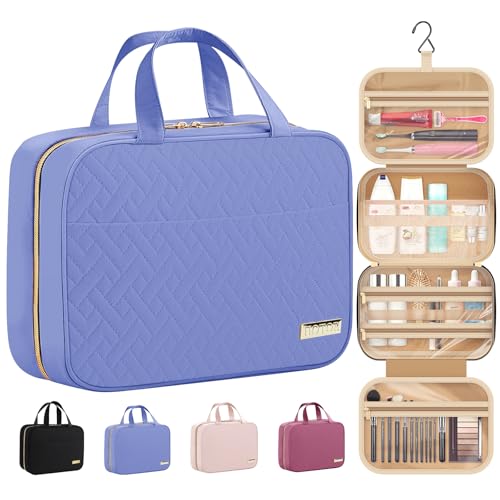 HOTOR Hanging Travel Toiletry Bag Women Men Essentials Aegean-Blue - color: Aegean-Blue, size: Large