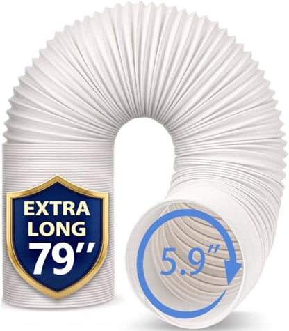 Jin&Bao 5.9" (6") Diameter AC Hose, 78.7" Length Portable Air Conditioner Exhaust Hose, Clockwise Thread, Universal Replacement - size: 5.9（6）'' - Clockwise