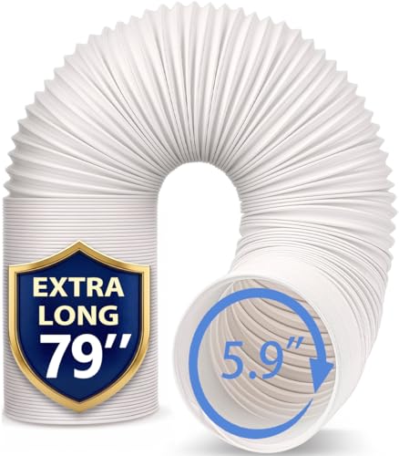Jin&Bao 5.9"(6") AC Exhaust Hose 78.7" Universal CW Thread Replacement | 5.9" AC exhaust hose,CW thread,adjustable length 15.7" to 78.7",heat-resistant PP material,quick & easy install - size: 5.9（6）'' - Clockwise