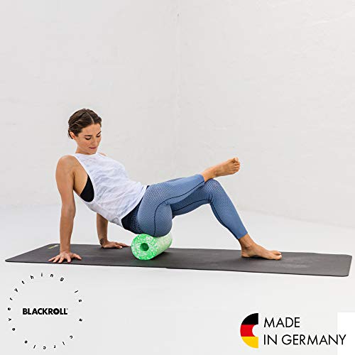BLACKROLL - MED or MED 45 Foam Roller, Ideal for Myofascial Trigger Point Release and Back Massage, for Yoga, Exercise, Pilates, and Home Gym Workouts and Muscle Recovery, White/Green - size: 12" x 6"