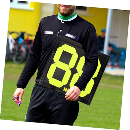 VANZACK Manual Football Substitution Score Board for Referees Fluorescent Soccer Change Display Efficient Player Change Indicator for Matches Two-