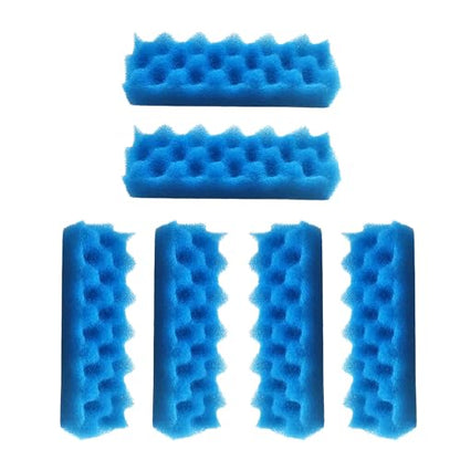6 Pcs Blue Foam Max Filter Compatible with Fluval 206 207 306 307 Canister Filter Aquarium Bio Sponge Replacement - size: 6 PCS