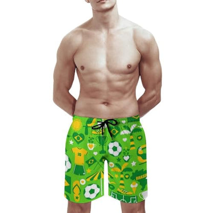 Mens Trunks Breathable Quick Dry Mesh Lining Holiday Party Beach Board Shorts - color: Style-19, size: 3X-Large