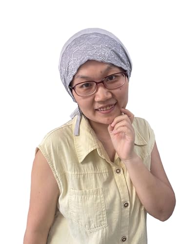 3Pack Islamic Muslim Under Hijab Cap Inner UnderScarf for women Lace Under Scarf Hat Hijab Cap with Tie - color: Light Grey Navy Blue Wine Red
