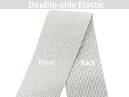 Gray Knit Elastic Band 3 inch 5 Yards Double-Side Twill Woven Elastic Heavy Stretch Elastic Spool for Sewing Pants Waistband, Wigs, Skirts, Craft DIY Projects (#29) - color: Gray #29