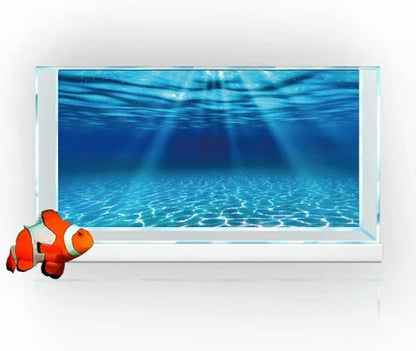 Natural Undersea Aquarium Background, Underwater Ocean Sunlight Fish Tank Background 24X16IN with 8 EVA Double-Sided Tape - color: Ocean, size: 24X16in/60X40cm