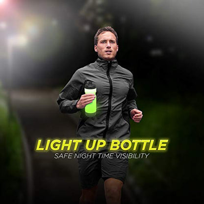 led2O Light-Up Squeeze Sports Water Bottle with Dual-Mode LED Lighting, 20 Ounce (1)