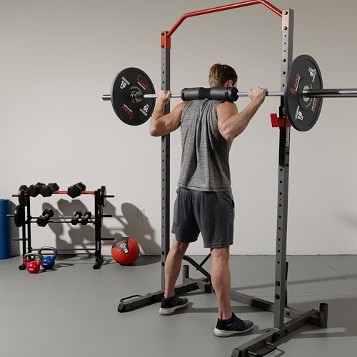 Sunny Health & Fitness 60-Inch Chrome Barbell Bar or High-Density Foam Barbell Pad – Strength Training Gear for Squats, Deadlifts, Hip Thrusts, Bench Press, Lunges & Full-Body Home Gym Workouts - style: Barbell Pad