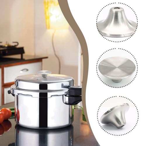 Dutch Oven Knob, Silver Lid Knob Replacement, 4pcs | for Enameled Ceramic Cast Iron Dutch Oven Pot Lid, Pan Lid Handle - color: Chrome-4pcs