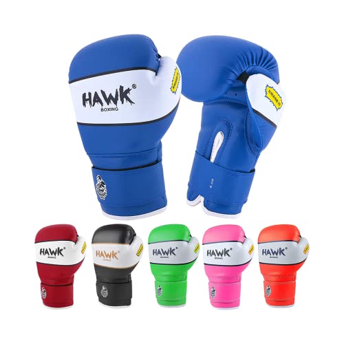 Kids Boxing Gloves for Kids Children Youth Punching Bag Kickboxing Muay Thai Mitts MMA Training Sparring Gloves - color: Blue, size: 4 oz