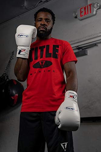 Fury Professional Lace Training Gloves - Lace Up Sparring Gloves for Boxing, Bag, and General Training - color: White, size: 12 oz