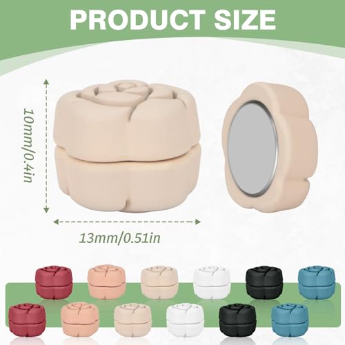 12 Pairs Hijab Magnets Strong Hijab Pins for Women Pinless Magnetic Clothing Clips for Scarf Veil Shirts Dress Muslim Islamic Gifts for Women - Rose - color: Rose
