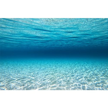 AWERT 72x18 inches Polyester Sunshine Ocean Floor Fish Tank Background Undersea Theme Aquarium Background Underwater Fish Tank Background - size: 72x18in/180x45cm