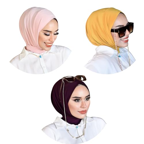 para life Snap Hijab for Women, Breathable Instant Hijabs|Standard Size Stretchable Cotton Sandy|Jersey Undercap - color: Assorted-10