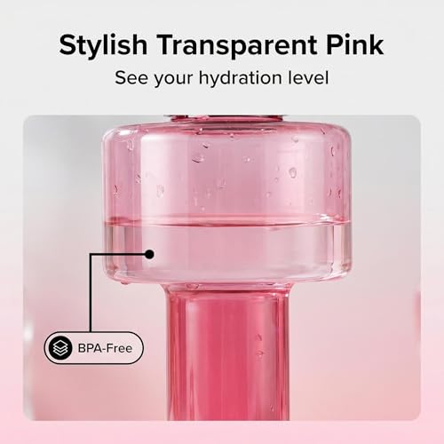BDumbbell Shaped Sports Water Bottle Durable Plastic Gym Water Kettle For Fitness Outdoor And Daily Use - color: red