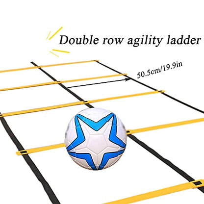 Speed Training Equipment - Agility Ladder Double-Row Flexible, Perfect for Football, Rugby, Boxing, Tennis, Improve Your Speed and Agility - size: 3m