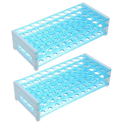 GLEAVI 2pcs Aquarium Test Tube Holder Plastic Test Tube Rack Lab Storage Organizer