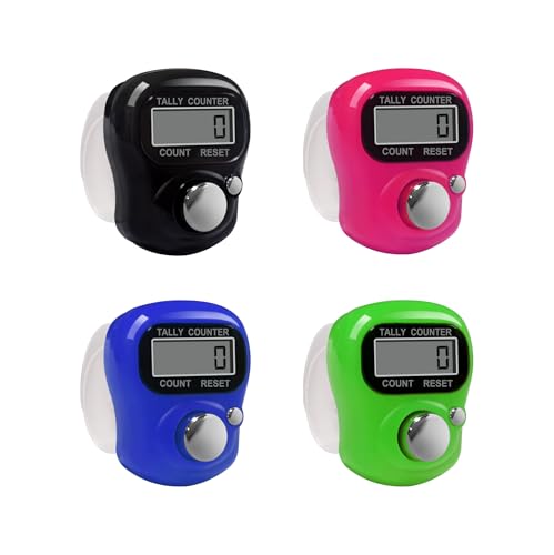 FIOTOK Electronic Finger Counter,5 Digit LCD Electronic Digital Display Finger Hand Tally Counter Counting for Golf,Goods Counting,Lap & Knitting