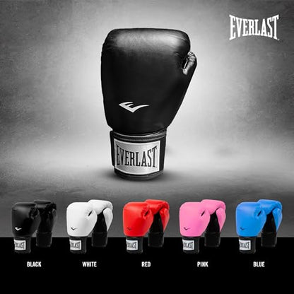 Everlast Prostyle 2 Boxing Gloves, Entry Level Training Gloves for Men and Women, Secure Fit Hook and Loop Closure & Ventilation, Heavy Bag & Speedbag Training - color: Black, size: 14 oz