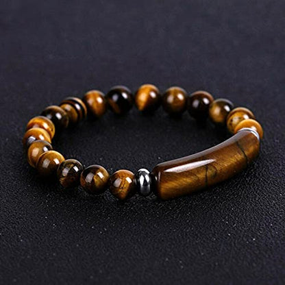 Design -Tiger Eye Stone Series- 기도 비즈 및 팔찌 -Tesbih-Tasbih-Tasbeeh-Misbaha-Masbaha-Subha-Sebha-Rosary (호랑이 아이 스톤 드롭 태슬 -8mm -33 비즈- 및 팔찌) - color: 타이거 아이 스톤 드롭 태슬 -8mm -33 비즈 - 및 팔찌
