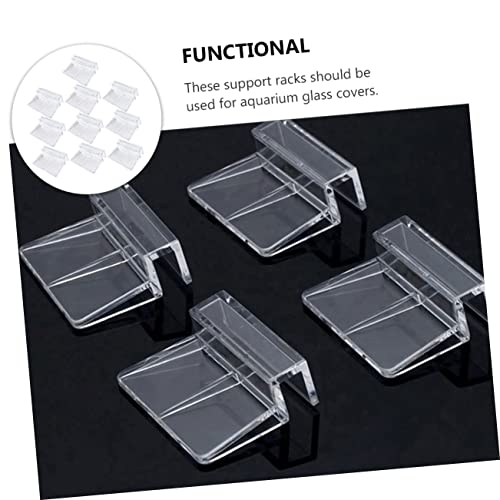 BESPORTBLE 15pcs Aquarium Stand Acrylic Support Brackets Fish Tank Cover Bracket Clips