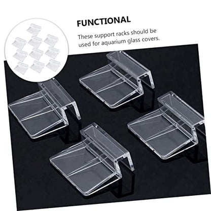 BESPORTBLE 15pcs Aquarium Stand Acrylic Support Brackets Fish Tank Cover Bracket Clips
